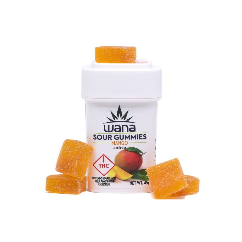 Mango Sativa Sour Gummies 100mg 10-pack | Buy Wana Edibles | Canna ...